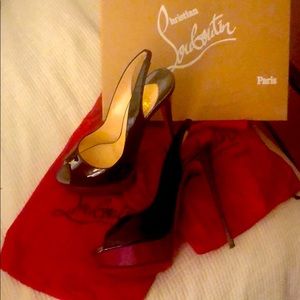 Christian Louboutin Lady Peep Sling Heels